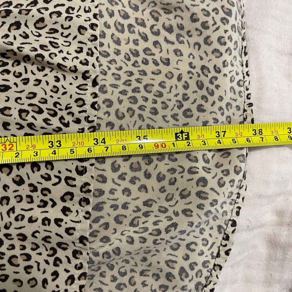 Whistles Womens Dress Size Medium Tan Leopard Print V Neck Short Sleeve Mini - Picture 9 of 10
